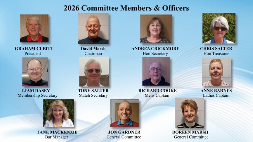 Burgess Hill Bowls Club committee 2026